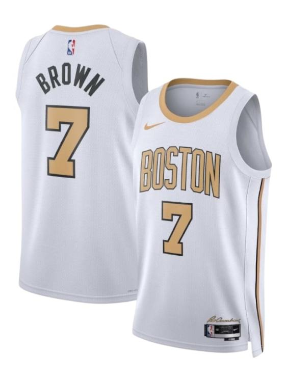 Camiseta Boston Celtics Brown 7 White NBA Nike (ID: 5763)