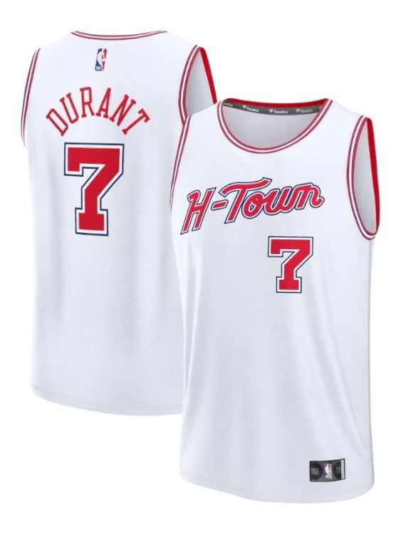 Camiseta Houston Rockets Durant 7 Blanca NBA Nike (ID: 5805)