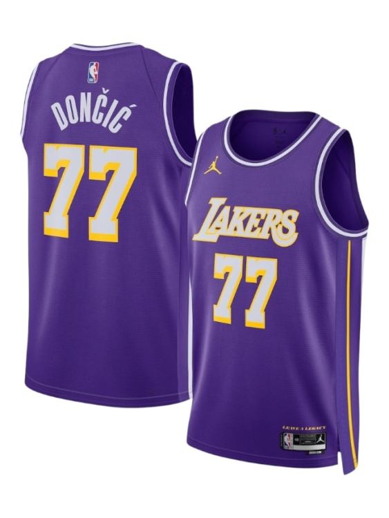 Camiseta Los Angeles Lakers Doncic 77 Violeta NBA Jordan (ID: 5663)