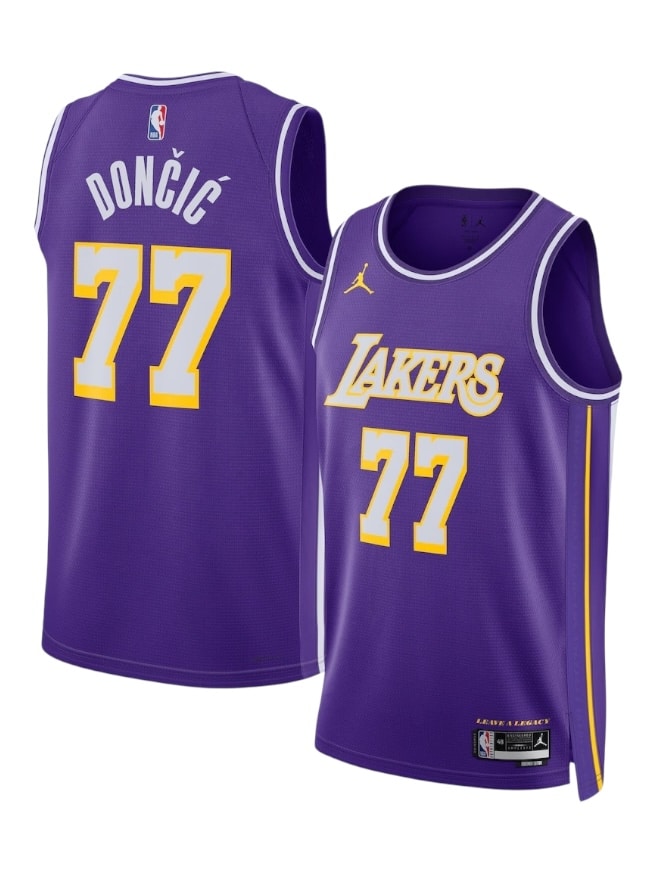 Camiseta Los Angeles Lakers Doncic 77 Violeta NBA Jordan (ID: 5663)