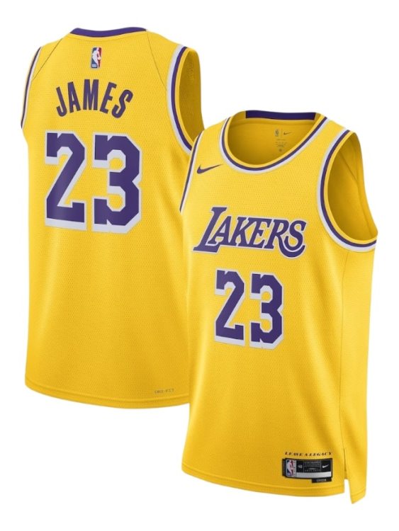 Camiseta Los Angeles Lakers James 23 Amarilla NBA Nike (ID: 5633)