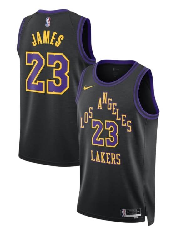 Camiseta Los Angeles Lakers James 23 Negra NBA Nike (ID: 5648)