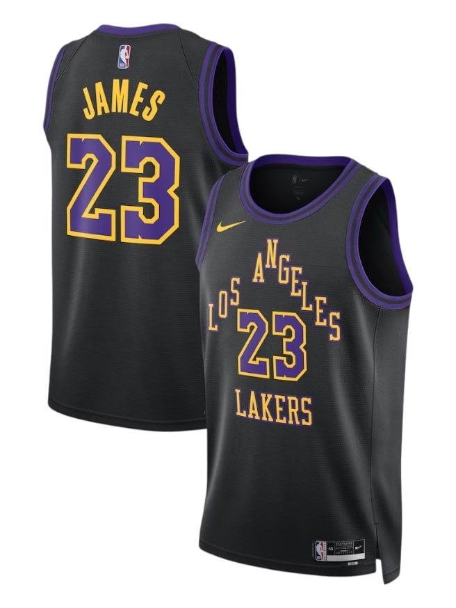 Camiseta Los Angeles Lakers James 23 Negra NBA Nike (ID: 5648)