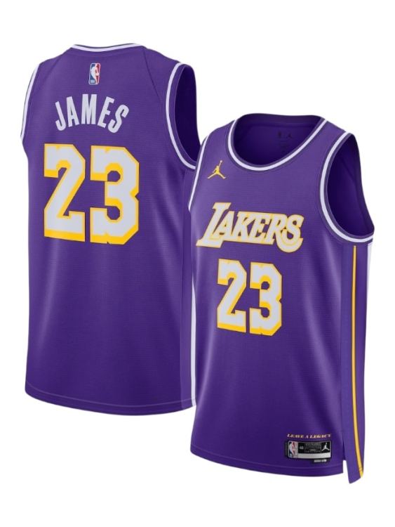 Camiseta Los Angeles Lakers James 23 Violeta NBA Jordan (ID: 5655)