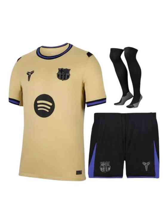Kit Infantil Barcelona Visitante 2025/26 Nike Kobe Bryant (ID: 4829)
