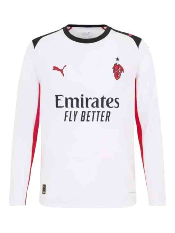 Camiseta AC Milan Visitante 2025/26 Puma Versión Partido Manga Larga (ID: 5981)