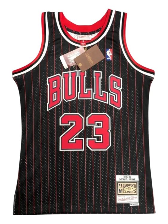 Camiseta Chicago Bulls Michael Jordan 23 Negra NBA Mitchell & Ness (ID: 6678)