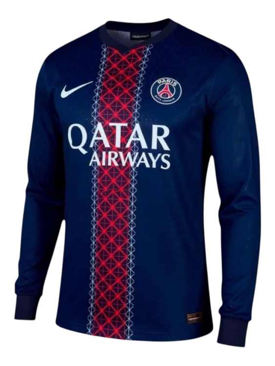Camiseta PSG Titular 2025/26 Nike Versión Partido Manga Larga (ID: 5972)
