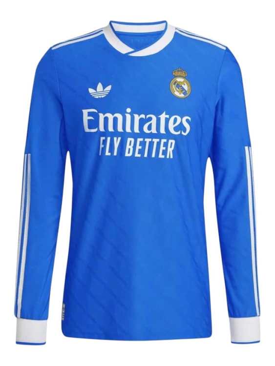 Camiseta Real Madrid Tercera 2025/26 Adidas Versión Partido Manga Larga (ID: 6075)