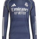 Camiseta Real Madrid Visitante 2025/26 Adidas Versión Partido Manga Larga (ID: 6112)