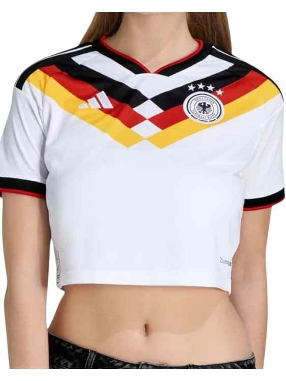 Camiseta Alemania Titular Cropped 2026/27 Adidas Mujer (ID: 7179)