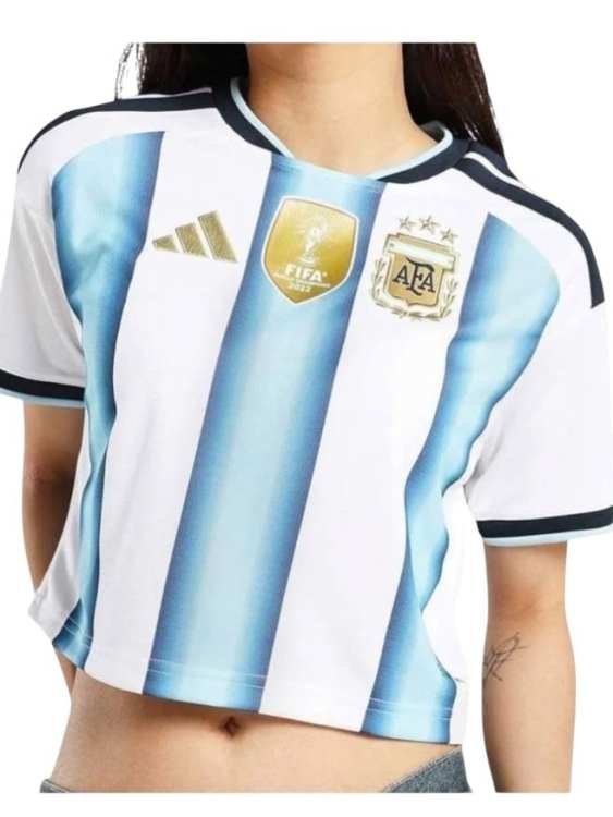Camiseta Argentina Titular Cropped 2026/27 Adidas Mujer