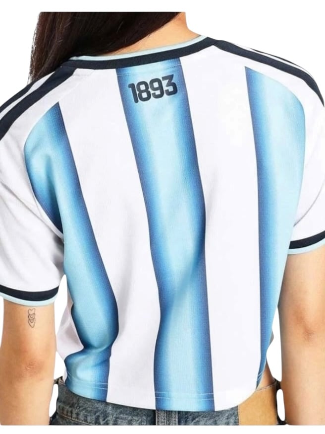 Camiseta Argentina Titular Cropped 2026/27 Adidas Mujer - Imagen 2