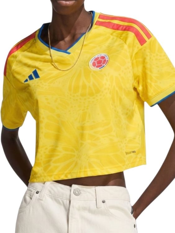 Camiseta Colombia Titular Cropped 2026/27 Adidas Mujer (ID: 7177)