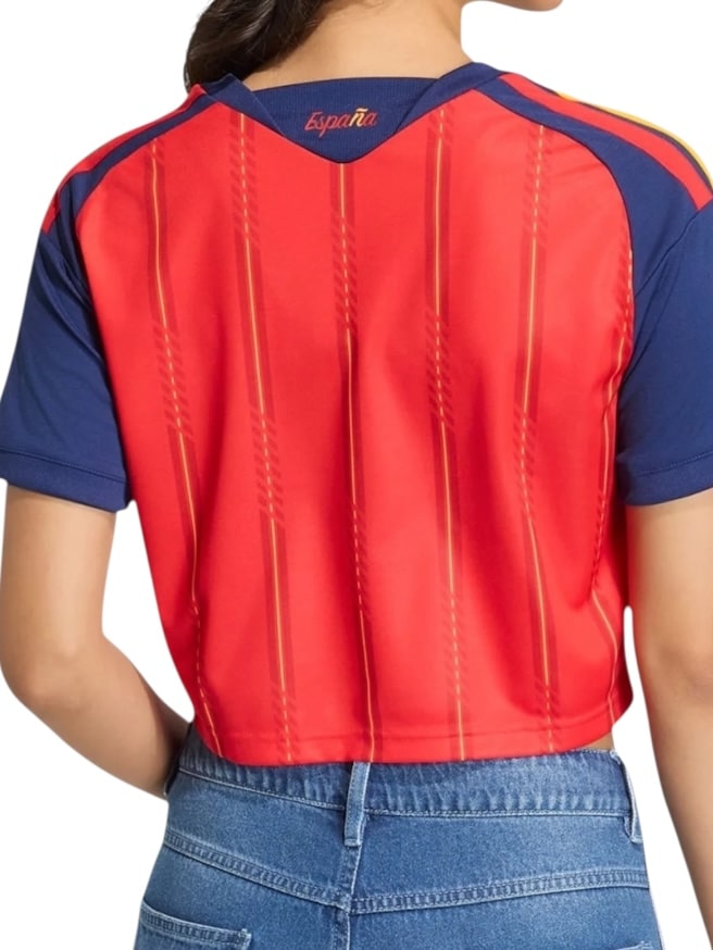 Camiseta España Titular Cropped 2026/27 Adidas Mujer (ID: 7178)