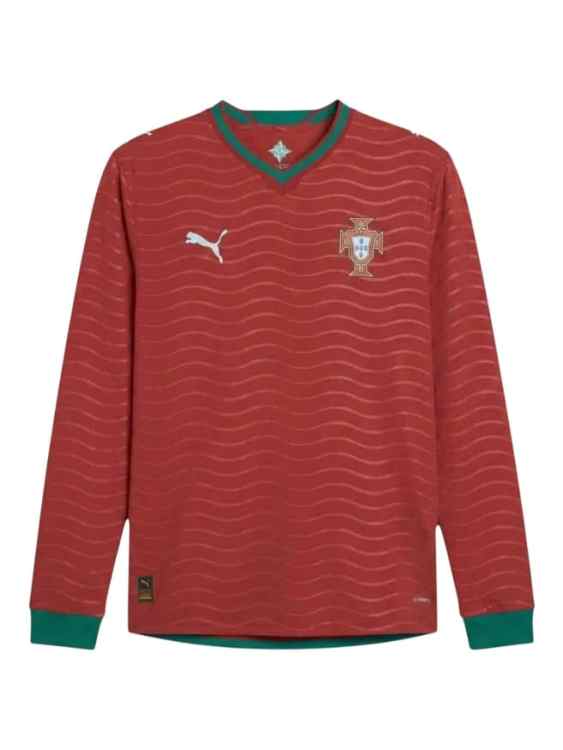 Camiseta Portugal Titular Manga Larga 2026/27 Puma Versión Partido (ID: 7166)