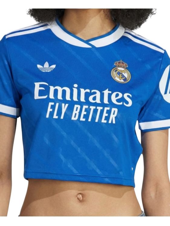 Camiseta Real Madrid Tercera Cropped 2025/26 Adidas Mujer (ID: 7176)