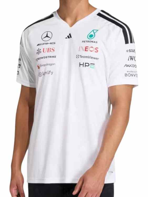 Polera Mercedes AMG Petronas Adidas F1 White (ID: 8391)