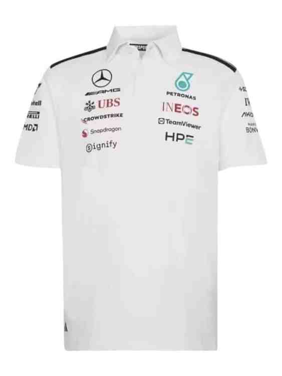 Polera Mercedes AMG Petronas Adidas Polo F1 White (ID: 8392)