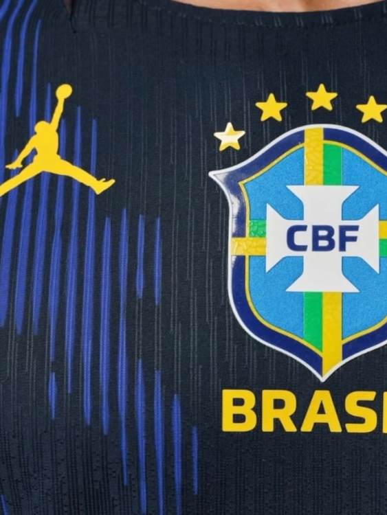Camiseta Brasil Visitante Manga Larga 2026/27 Jordan Versión Partido (ID: 9202)