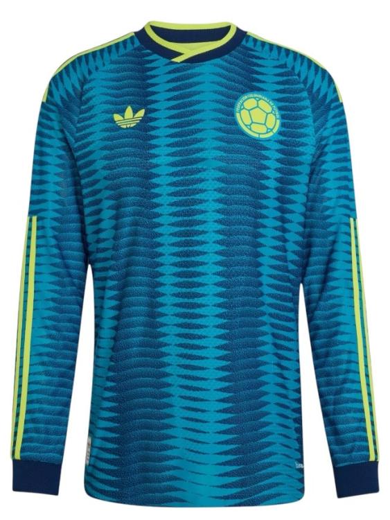 Camiseta Colombia Visitante 2026/27 Adidas Versión Partido Manga Larga (ID: 9201)