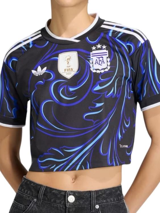 Camiseta Argentina Visitante Cropped 2026/27 Adidas Mujer (ID: 9720)