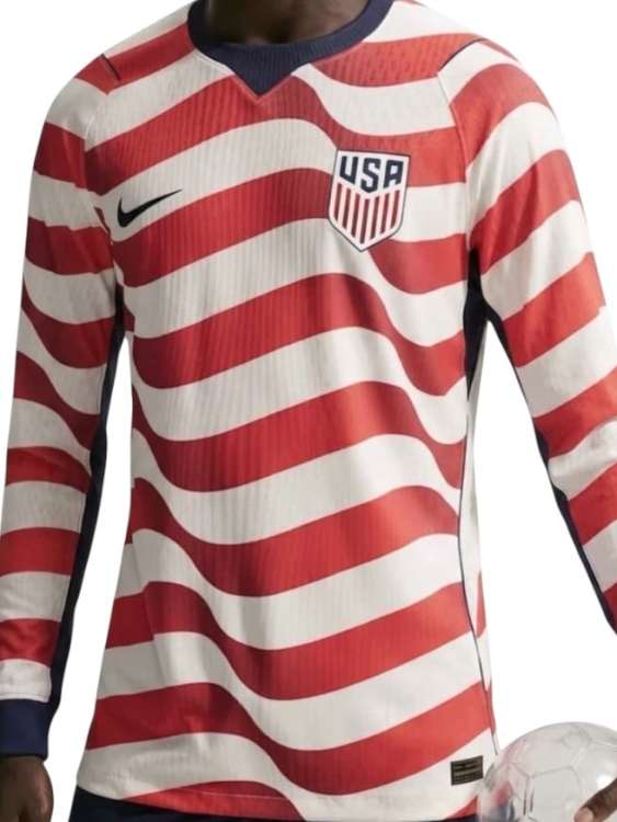 Camiseta Estados Unidos Titular Manga Larga 2026/27 Nike Versión Partido (ID: 9928)