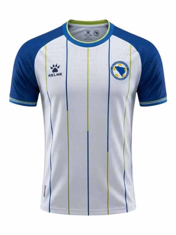 Camiseta Bosnia y Herzegovina Visitante 2026/27 Kelme - Versión Partido (ID: 10848)
