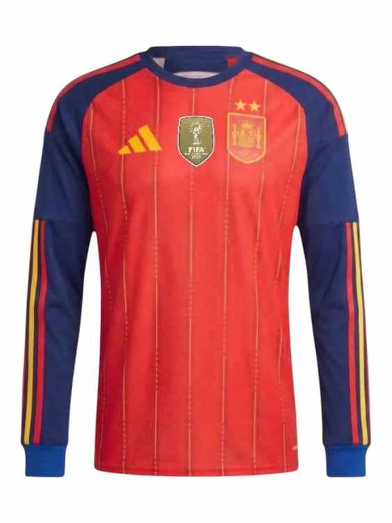 Camiseta Manga Larga España 2 Estrellas Titular 2026/27 Adidas - Versión Partido