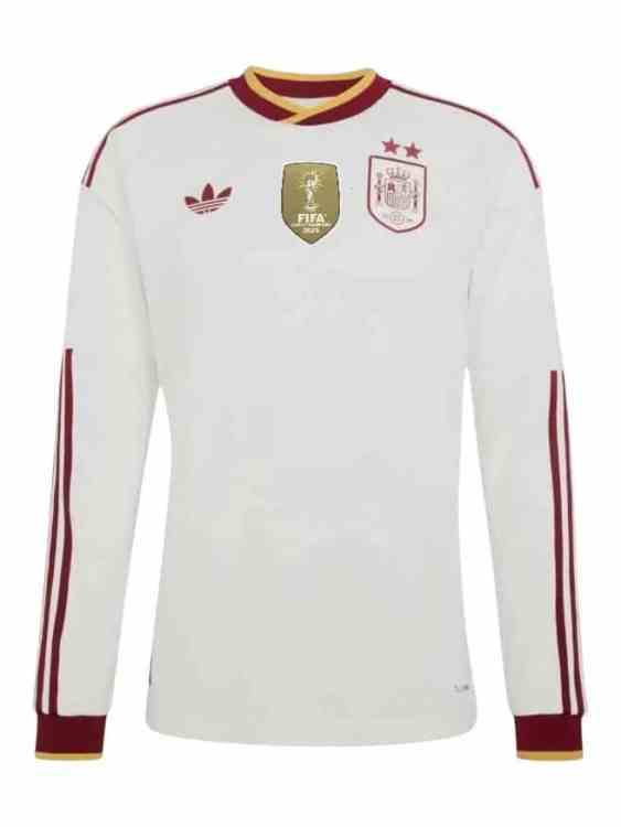 Camiseta Manga Larga España 2 Estrellas Visitante 2026/27 Adidas - Versión Partido