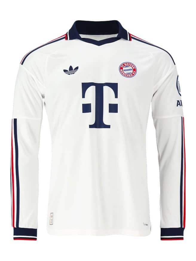 Camiseta Manga Larga Bayern Múnich Visitante 2026/27 Adidas – Versión Partido (ID: 11893)