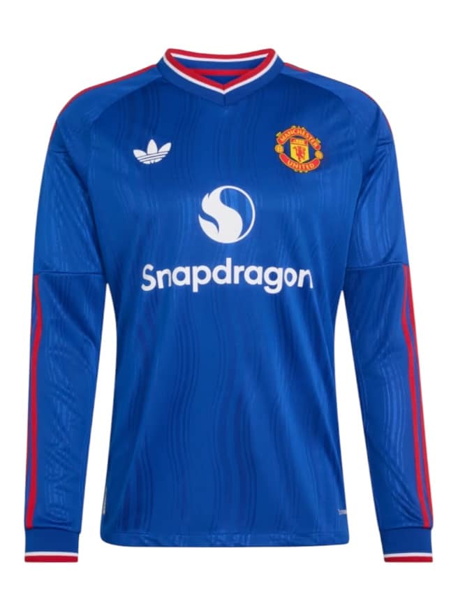 Camiseta Manga Larga Manchester United Visitante 2026/27 Adidas – Versión Partido (ID: 11928)