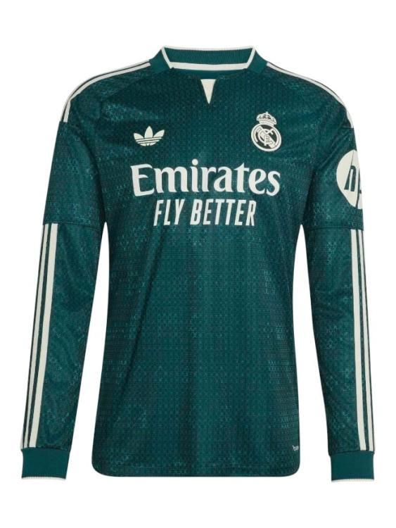 Camiseta Manga Larga Real Madrid Visitante 2026/27 Adidas Versión Partido (ID: 11812)